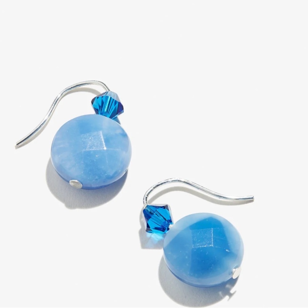 Alex & Ani Quartz Denim Earrings 💙